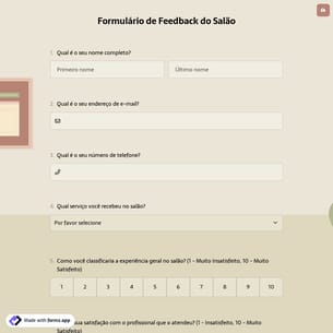 Formulário de Feedback do Salão