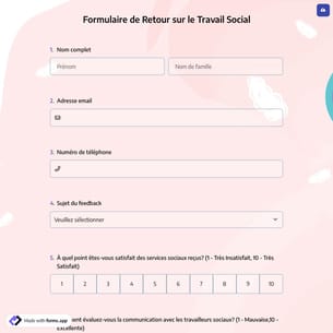 Formulaire de Retour sur le Travail Social