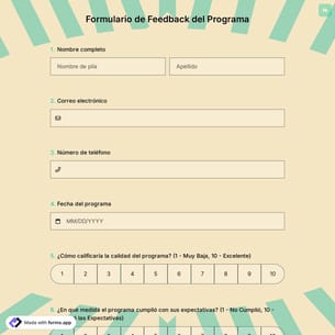 Formulario de Feedback del Programa