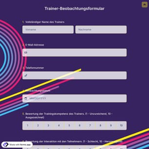 Trainer-Beobachtungsformular