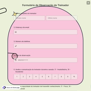 Formulário de Observação do Treinador