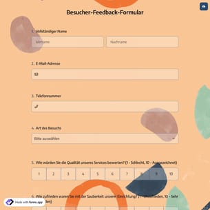 Besucher-Feedback-Formular