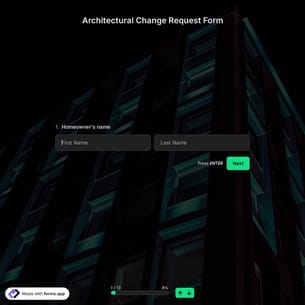 Architectural Change Request Form