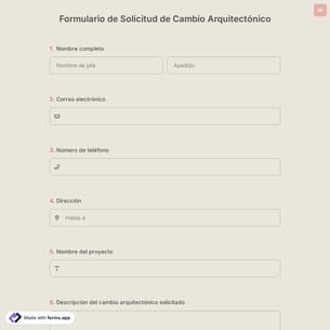 Formulario de Solicitud de Cambio Arquitectónico