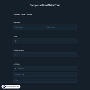 Compensation Claim Form