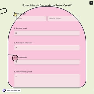 Formulaire de Demande de Projet Créatif