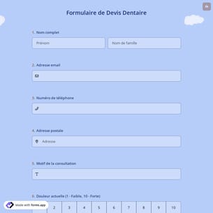 Formulaire de Devis Dentaire