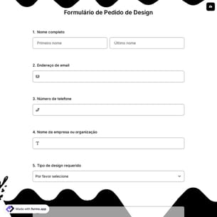 Formulário de Pedido de Design