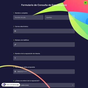 Formulario de Consulta de Exposiciones