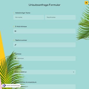 Urlaubsanfrage-Formular