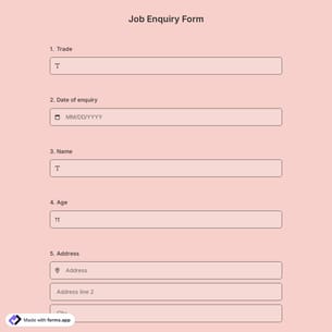 Job Enquiry Form
