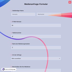 Medienanfrage-Formular