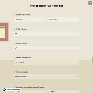 Objektanfrageformular