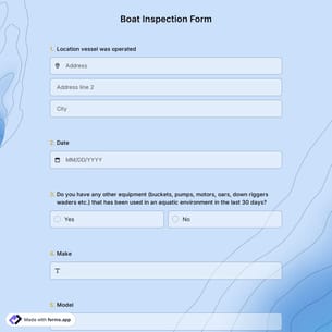 Boat Inspection Form