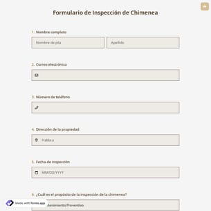 Formulario de Inspección de Chimenea