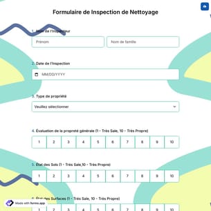 Formulaire de Inspection de Nettoyage