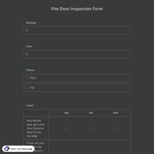 Fire Door Inspection Form