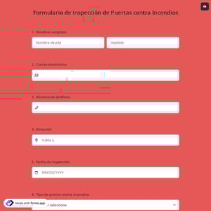 Formulario de Inspección de Puertas contra Incendios