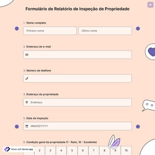 Formulário de Relatório de Inspeção de Propriedade