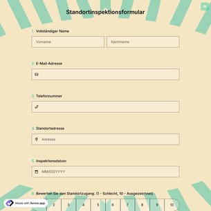 Standortinspektionsformular