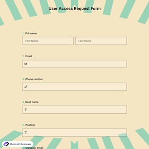 User Access Request Form