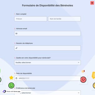 Formulaire de Disponibilité des Bénévoles