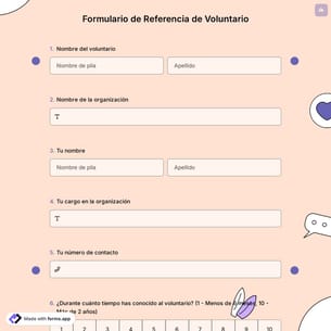 Formulario de Referencia de Voluntario