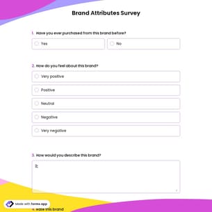 Brand Attributes Survey