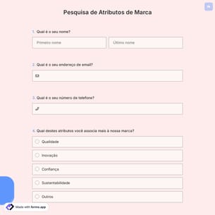 Pesquisa de Atributos de Marca