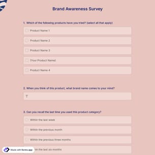 Brand Awareness Survey