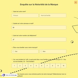 Enquête sur la Notoriété de la Marque