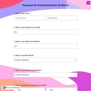 Pesquisa de Conscientização da Marca