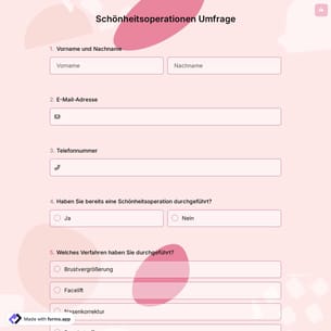 Schönheitsoperationen Umfrage