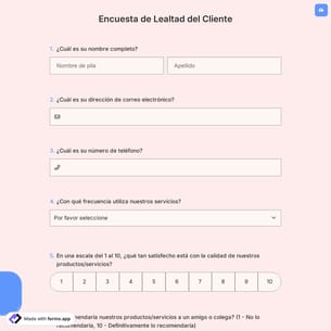 Encuesta de Lealtad del Cliente
