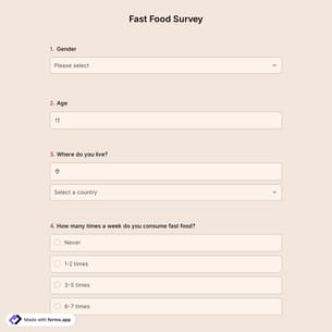 Fast Food Survey