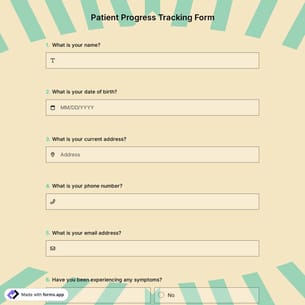 Patient Progress Tracking Form