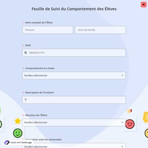 Feuille de Suivi du Comportement des Élèves