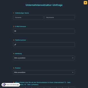 Unternehmensstruktur-Umfrage