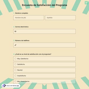 Encuesta de Satisfacción del Programa