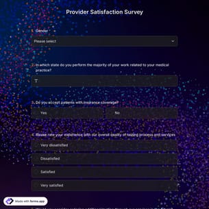 Provider Satisfaction Survey