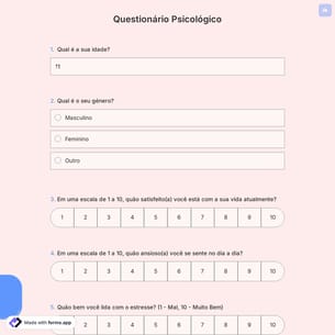 Questionário Psicológico