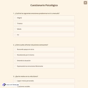 Cuestionario Psicológico