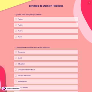 Sondage de Opinion Publique