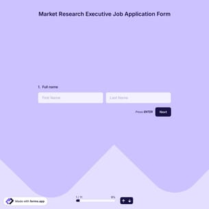 Market Research Executive Job Application Form