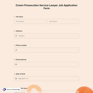 Crown Prosecution Service Lawyer Job Application Form