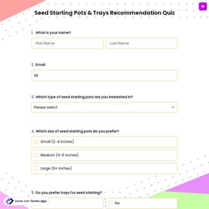 Seed Starting Pots & Trays Recommendation Quiz