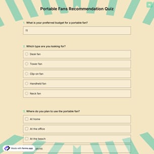 Portable Fans Recommendation Quiz