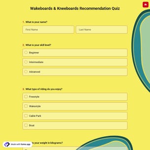Wakeboards & Kneeboards Recommendation Quiz