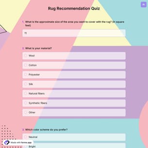 Rug Recommendation Quiz