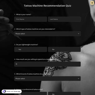 Tattoo Machine Recommendation Quiz
